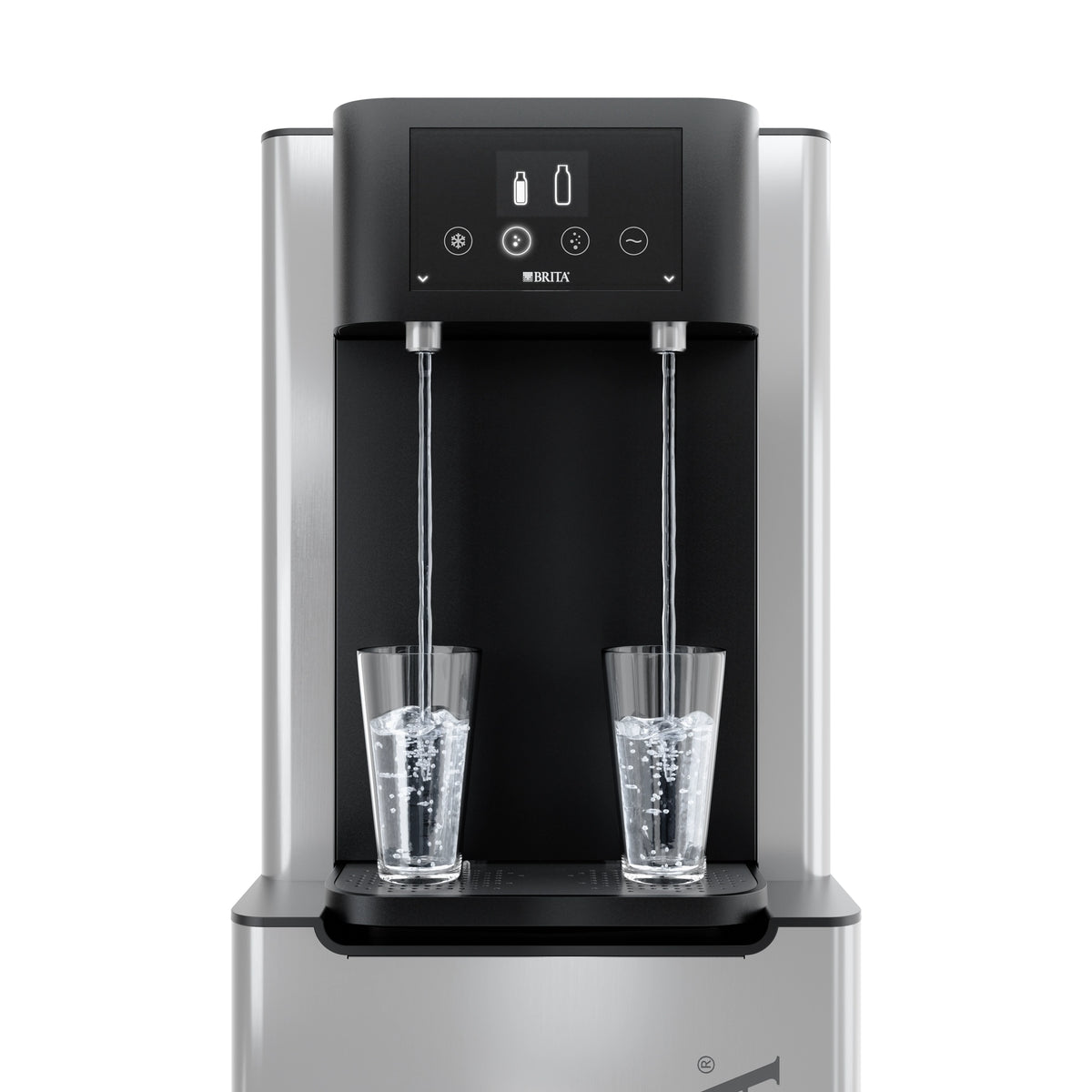 fontaines à eau  BRITA Fill Pro en train de remplir deux verres d'eau